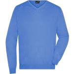 James & Nicholson Pánský bavlněný svetr JN659 - Ledově modrá | M