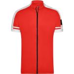 Pánské Cyklistické dresy James & Nicholson v červené barvě v moderním stylu z polyesteru ve velikosti XXL plus size 