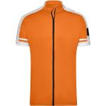 Pánské Cyklistické dresy James & Nicholson v oranžové barvě v moderním stylu z polyesteru ve velikosti XXL plus size 