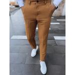 Pánské Plátěné kalhoty DSTREET ve velbloudí barvě z bavlny ve slevě 