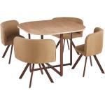 Jídelní stoly Kondela v hnědé barvě v minimalistickém stylu z MDF 