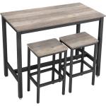 Jídelní stoly v šedé barvě v industriálním stylu ze dřeva 