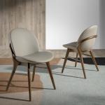 Designové židle Ángel Cerdá v elegantním stylu z jasanu mořené ve slevě 