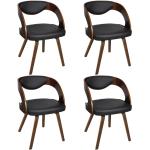 Jídelní židle Minturn - 4 ks - s dřevěným rámem | umělá kůže