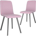 Jídelní židle Sperry - 2 ks - samet | růžové