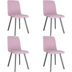 Jídelní židle Sperry - 4 ks - samet | růžové