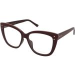 Dámské Designer Dioptrické brýle Jimmy Choo v bordeaux červené v moderním stylu ve velikosti Oversize 