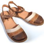 Dámské Kožené sandály Josef Seibel v hnědé barvě z hladké kůže ve velikosti 37 na léto 