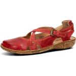 Dámské Kožené sandály Josef Seibel v bordeaux červené z kůže ve velikosti 39 ve slevě na léto 