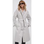 Dámské Designer Kabáty Calvin Klein v šedé barvě z bavlny ve velikosti 10 XL 