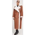 Dámské Zimní kabáty HUGO v hnědé barvě z polyesteru ve velikosti 10 XL ve slevě 