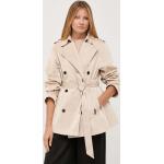 Dámské Kabáty Karl Lagerfeld v béžové barvě z polyuretanu ve velikosti 10 XL 