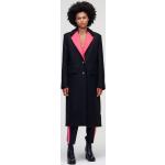 Dámské Klasické kabáty Karl Lagerfeld v černé barvě ze saténu ve velikosti 10 XL 