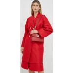 Kabát Pinko dámský, červená barva, přechodný, dvouřadový