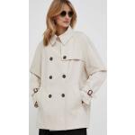 Dámské BIO Kabáty Tommy Hilfiger v béžové barvě z bavlny ve velikosti 10 XL 