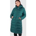 Dámské Zimní kabáty Woox v tyrkysové barvě ve velikosti XL 
