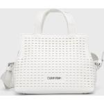 Dámské Designer Luxusní kabelky Calvin Klein v bílé barvě z kůže ve slevě 