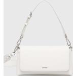Dámské Designer Luxusní kabelky Calvin Klein v bílé barvě z polyuretanu s odnímatelným popruhem 