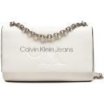 Dámské Designer Luxusní kabelky Calvin Klein Jeans v bílé barvě z džínoviny ve slevě 