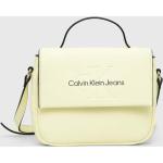 Dámské Designer Luxusní kabelky Calvin Klein Jeans v žluté barvě z polyuretanu 
