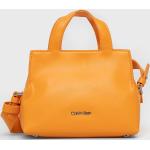 Dámské Designer Luxusní kabelky Calvin Klein v oranžové barvě z polyuretanu 