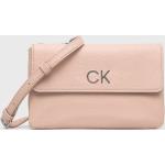 Dámské Designer Luxusní kabelky Calvin Klein v růžové barvě z polyuretanu 