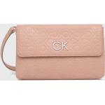 Dámské Designer Luxusní kabelky Calvin Klein v růžové barvě z polyuretanu ve slevě 