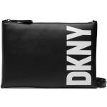 Dámské Designer Messenger tašky přes rameno DKNY v černé barvě z koženky veganské ve slevě 