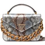 Luxusní kabelky Guess ve stříbrné barvě z koženky veganské 