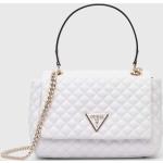 Dámské Luxusní kabelky Guess v bílé barvě z polyesteru s vnitřním organizérem 