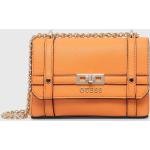 Dámské Luxusní kabelky Guess v oranžové barvě z polyesteru 