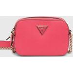 Dámské Luxusní kabelky Guess Noelle v růžové barvě s vnitřním organizérem 