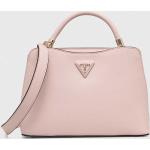 Dámské Luxusní kabelky Guess v růžové barvě z polyesteru s vnější kapsou 