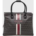 Dámské Luxusní kabelky Guess v šedé barvě z polyesteru s vnitřním organizérem 