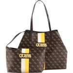Dámské Luxusní kabelky Guess v hnědé barvě z koženky 