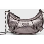 Dámské Luxusní kabelky Guess ve stříbrné barvě z polyesteru ve slevě 