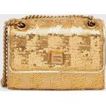 Dámské Luxusní kabelky Guess ve zlaté barvě z polyesteru 