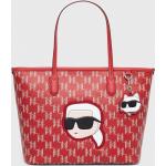 Dámské Shopper Karl Lagerfeld v červené barvě z polyuretanu 