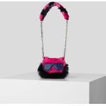 Dámské Kožené kabelky Karl Lagerfeld v růžové barvě z hladké kůže 