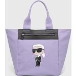 Dámské Shopper Karl Lagerfeld ve fialové barvě z polyuretanu 