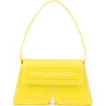 Dámské Kožené tašky přes rameno Karl Lagerfeld v žluté barvě z kůže 
