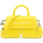 Dámské Kožené kabelky Karl Lagerfeld v žluté barvě v elegantním stylu z kůže 