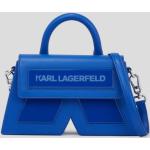 Dámské Kožené kabelky Karl Lagerfeld v modré barvě v elegantním stylu z kůže 