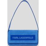 Dámské Luxusní kabelky Karl Lagerfeld v modré barvě v lakovaném stylu 