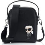 Dámské Kožené tašky přes rameno Karl Lagerfeld v černé barvě v minimalistickém stylu z kůže 