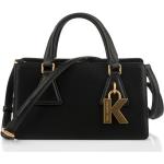 Dámské Elegantní kabelky Karl Lagerfeld v černé barvě v minimalistickém stylu z hovězí kůže 