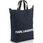 Dámské Shopper Karl Lagerfeld v modré barvě z plátěného materiálu 