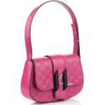 Dámské Elegantní kabelky Karl Lagerfeld v růžové barvě v elegantním stylu z kůže s vnější kapsou 