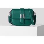 Dámské Kožené kabelky Karl Lagerfeld v zelené barvě v elegantním stylu z kůže 