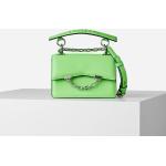 Dámské Elegantní kabelky Karl Lagerfeld v zelené barvě v lakovaném stylu z kůže 